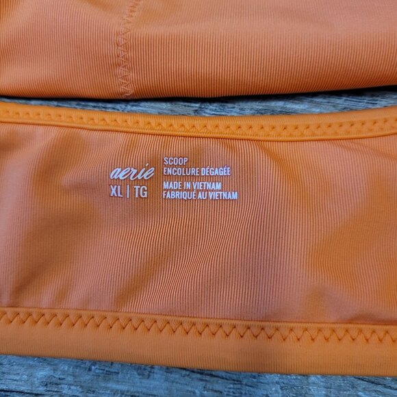 AERIE | Shine Scoop Bikini Swim Top Sparkle | Sz. XL - Picture 5 of 7